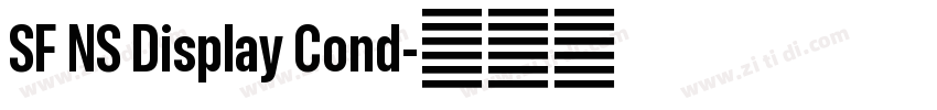 SF NS Display Cond字体转换